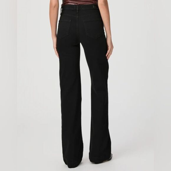 Paige Denim Leenah SLIM WIDE LEG 16W BLACK SHADOW - Picture 4 of 6